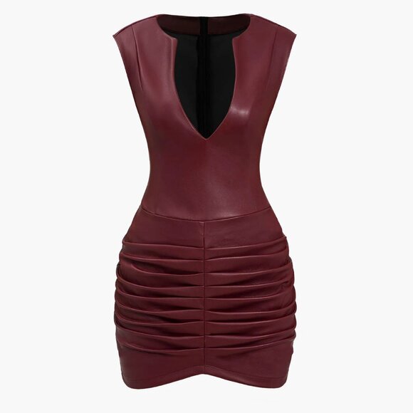 Micas Dresses & Skirts - Elegant Burgundy Sleeveless Dress